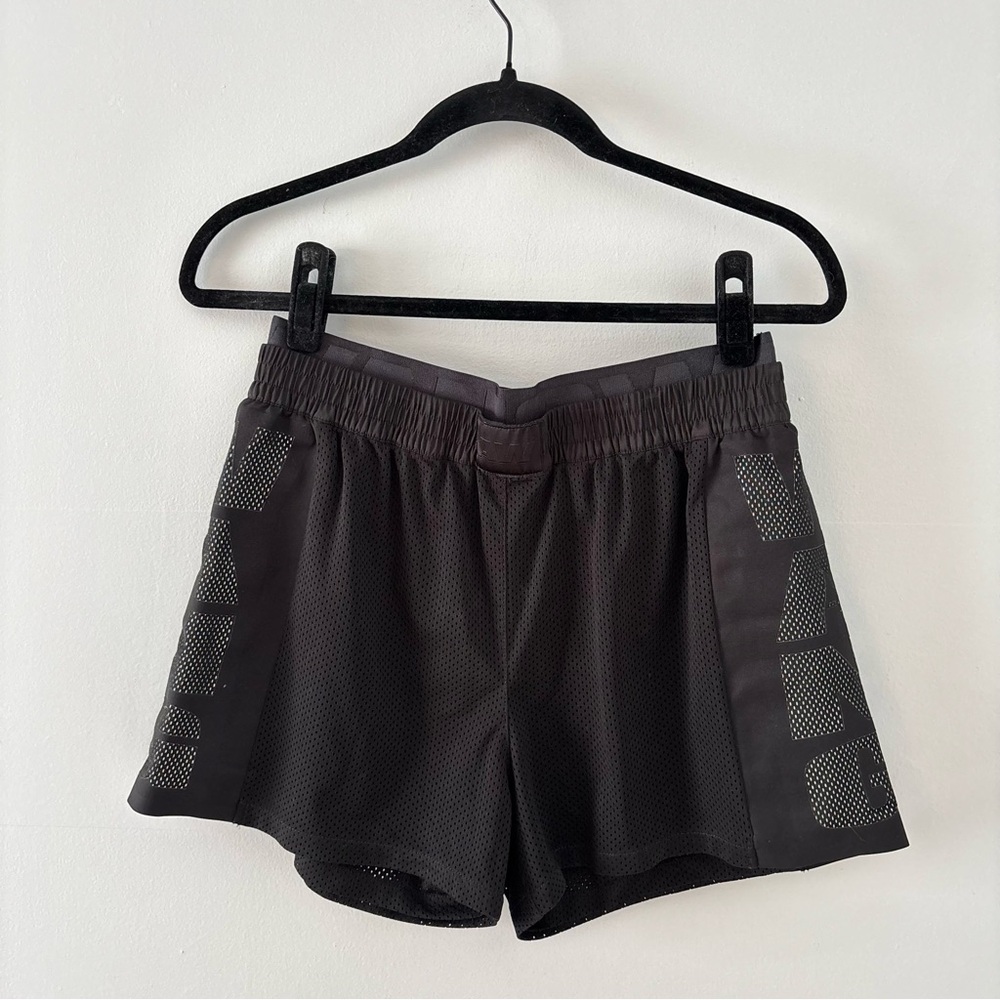 Alexander Wang x H&M Perforated Athletic Shorts Bottoms Stretch Workout Black